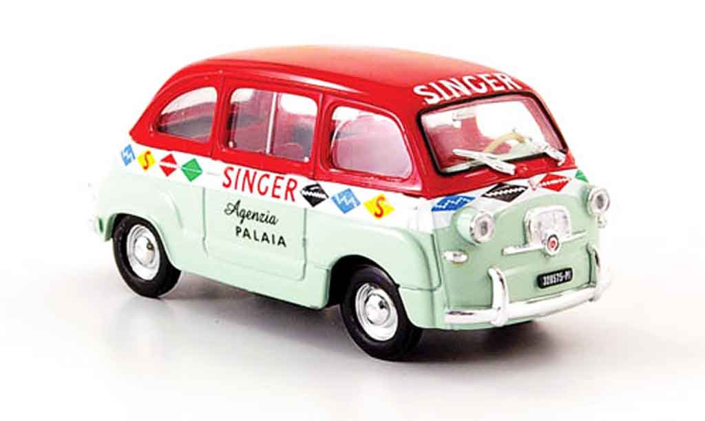 Fiat 600 1/43 Brumm Multipla Agenzia Singer 1956 diecast model cars