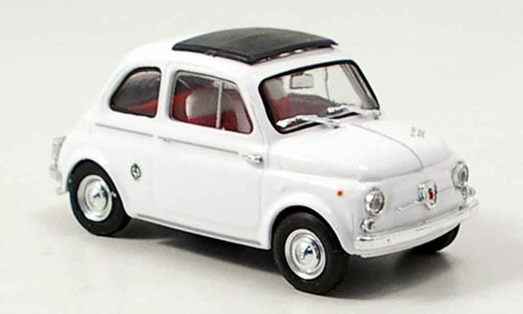 Fiat 595 1/43 Brumm Abarth white avec capote Faltdach 1963 diecast model cars