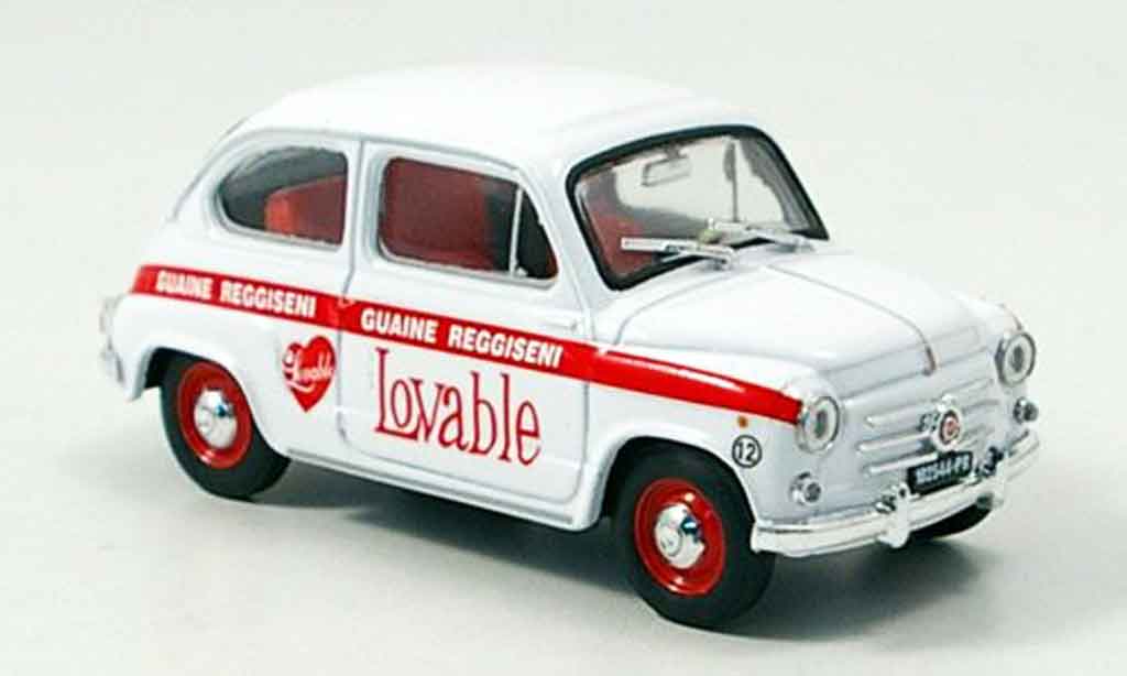 Fiat 600 1/43 Brumm Intimo Lovable 1960 diecast model cars