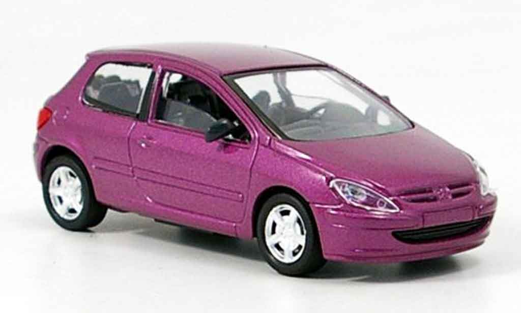 Peugeot 307 1/43 Solido lila diecast model cars