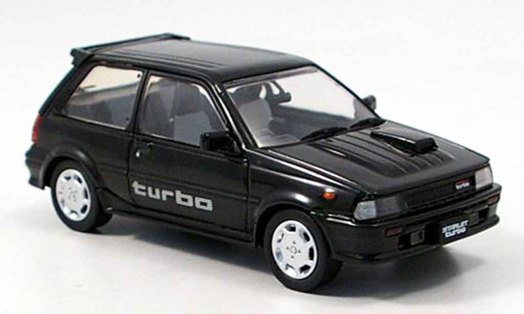 Toyota Starlet 1/43 Aoshima turbo s black 1986 diecast model cars