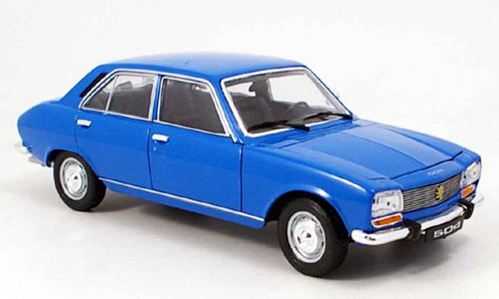 Peugeot 504 Berline 1/18 Welly Saloon blue 1975 diecast model cars