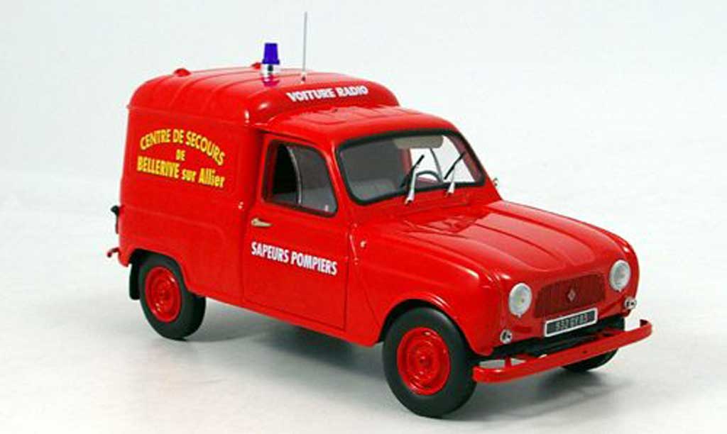 Renault 4 F4 1/18 Norev F pompier frankreich 1965 diecast model cars