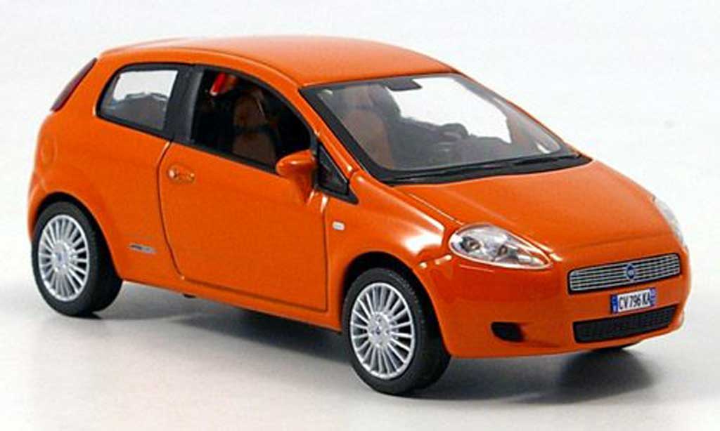 Fiat Grande Punto 1/43 Norev orange 3-portes 2005 diecast model cars