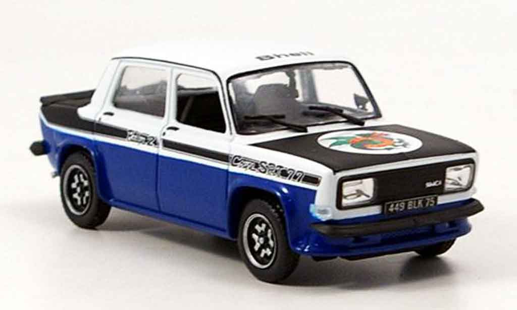 Simca 1000 1/43 Norev rallye 2 srt white/black 1977 diecast model cars