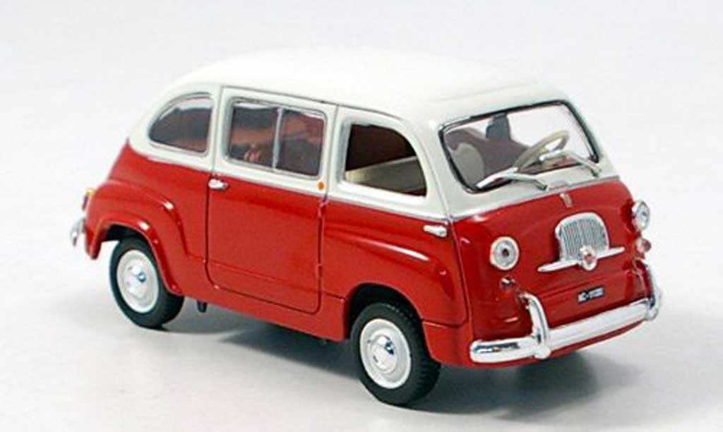 Fiat 600 1/43 Norev Multipla red-white 1963 diecast model cars