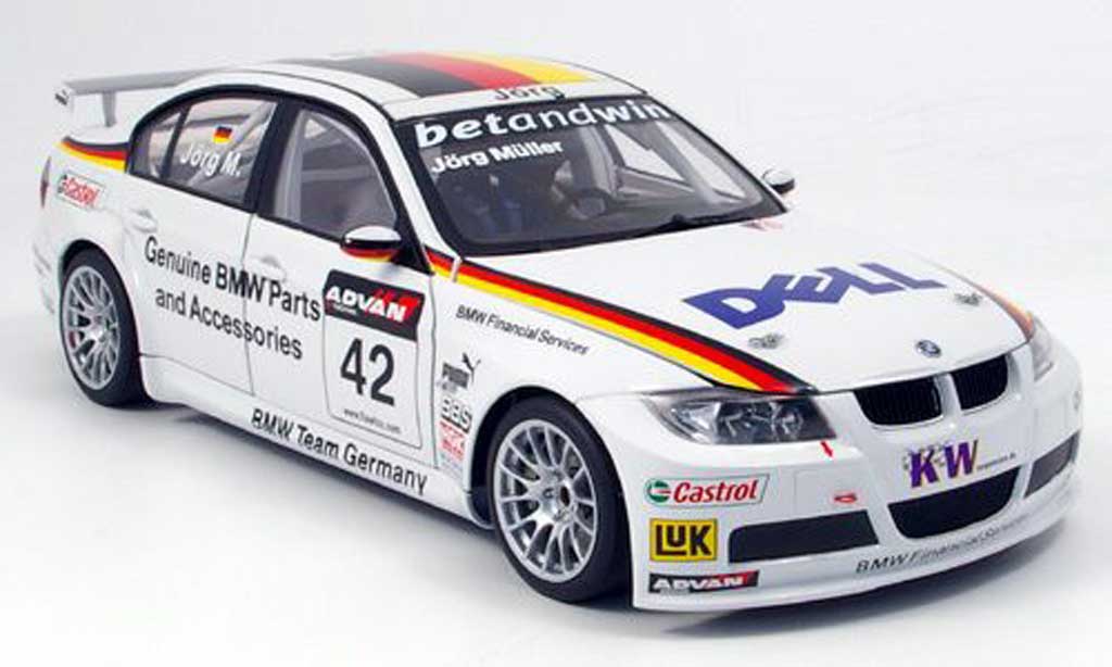 Bmw 320 E90 1/18 Autoart E90 si no.42 j.muller 2006 WTCC diecast model cars