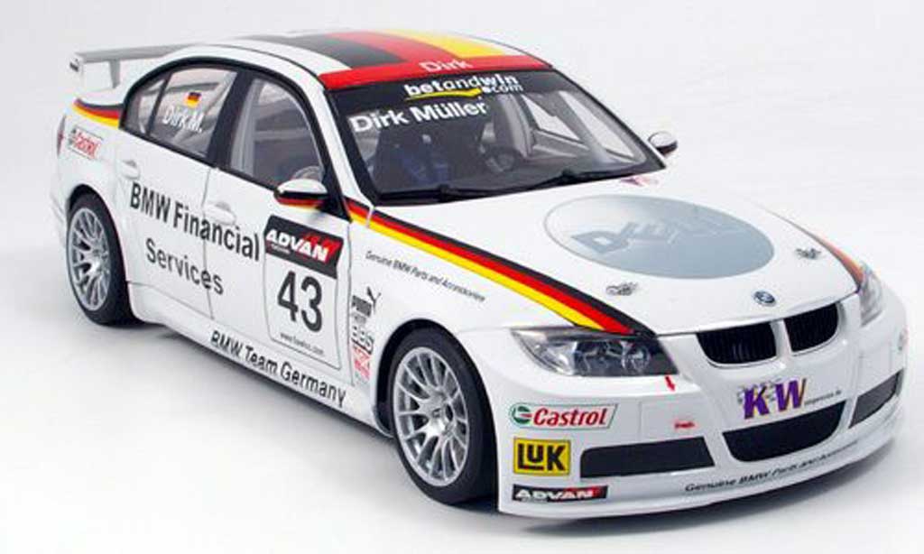 Bmw 320 E90 1/18 Autoart E90 si no.43 d.muller 2006 WTCC diecast model cars