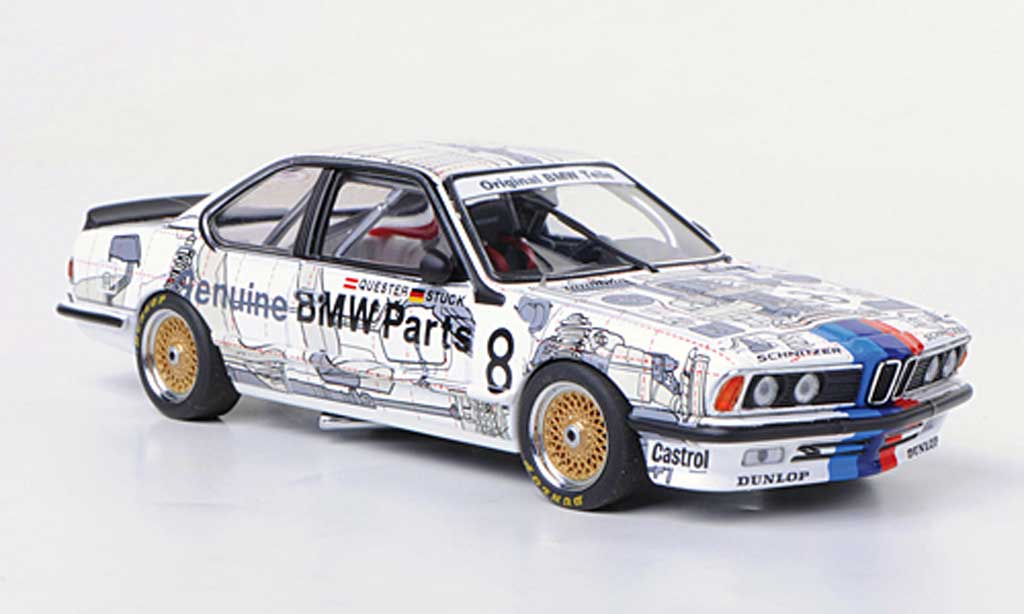 Bmw 635 CSI 1/43 Autoart Gr.A No.8 Team Schnitzer H.J.Stuck / D.Quester Gruppe A 1984 diecast model cars