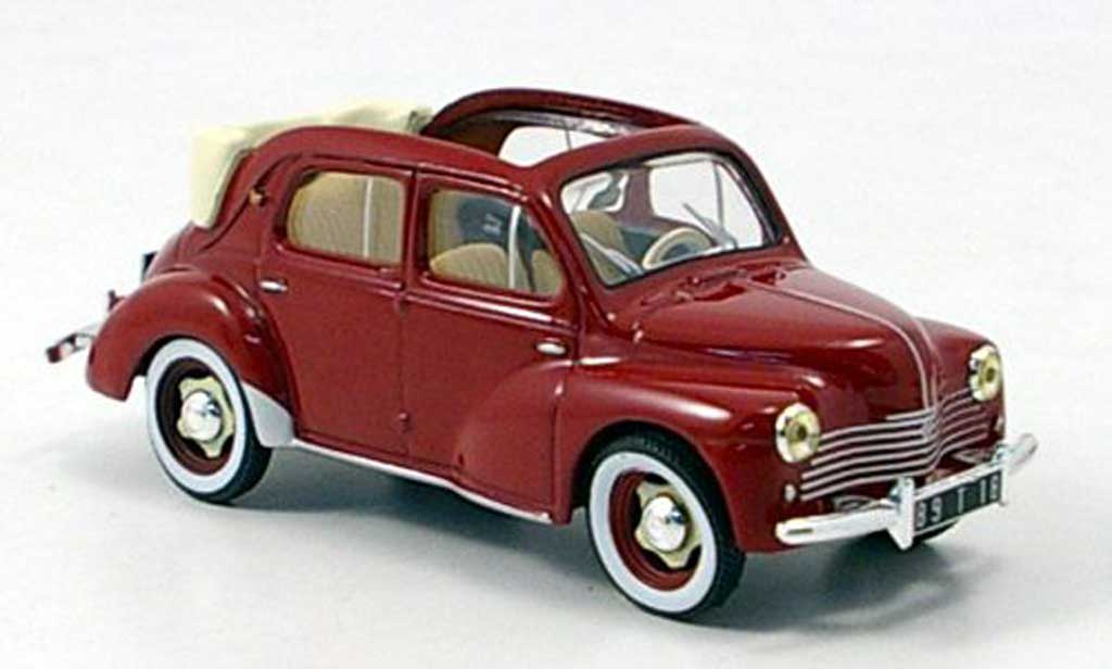 Renault 4CV 1/43 Hachette Decouvrable red 1952 diecast model cars