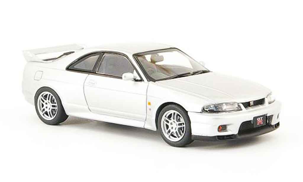 Nissan Skyline R33 1/43 Ebbro R33 GT R V Spec grey metallisee 1995 diecast model cars