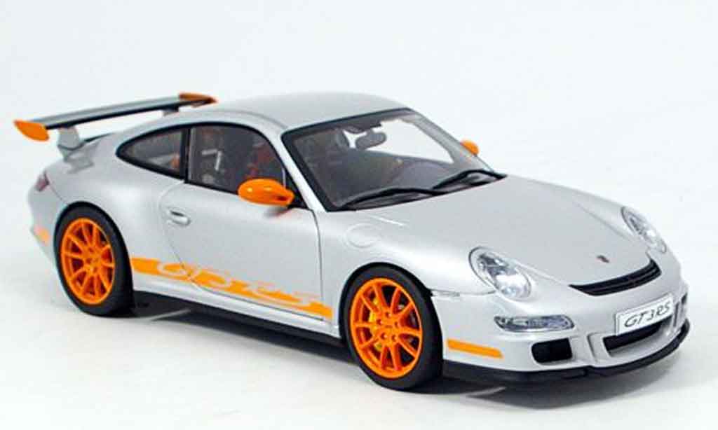 Porsche 997 GT3 RS 1/18 Autoart GT3 RS 2006 grey-orange diecast model cars