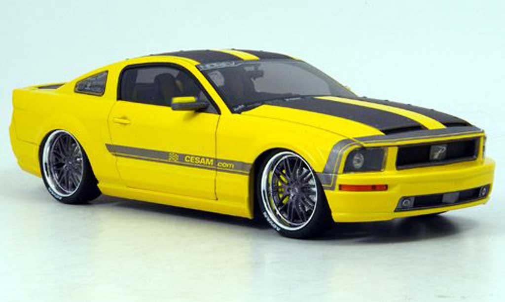 Ford Mustang Cesam 1/18 Norev Cesam yellow Paredech 2007 diecast model cars
