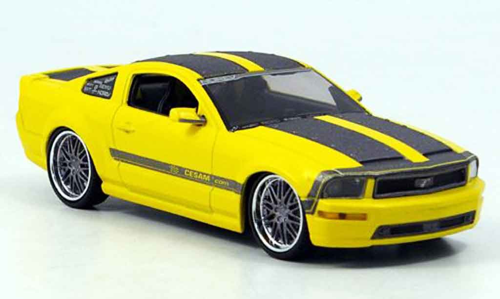 Ford Mustang 2007 1/43 Norev 2007 yellow grey Cesam by Paredech 2007 diecast model cars