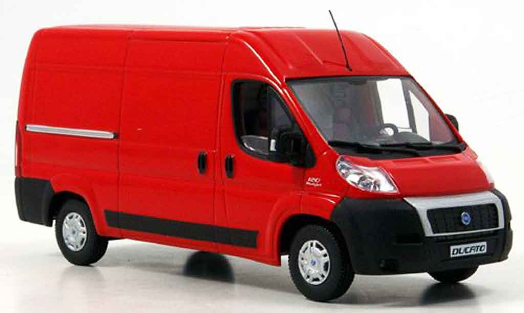 Fiat Ducato 1/43 Norev red Van 2006 diecast model cars