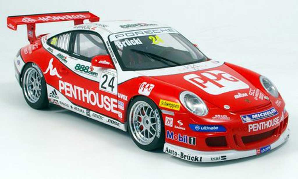 Porsche 997 GT3 CUP 1/18 Autoart GT3 Cup 2007 no.24 penthouse diecast model cars