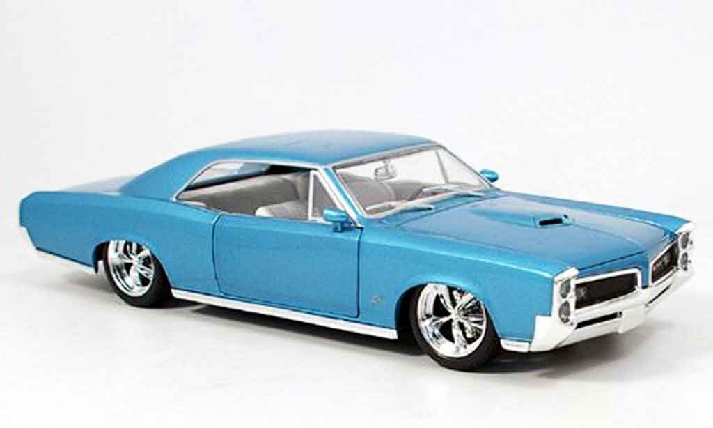 Pontiac GTO 1/18 Hot Wheels blue 1966 diecast model cars