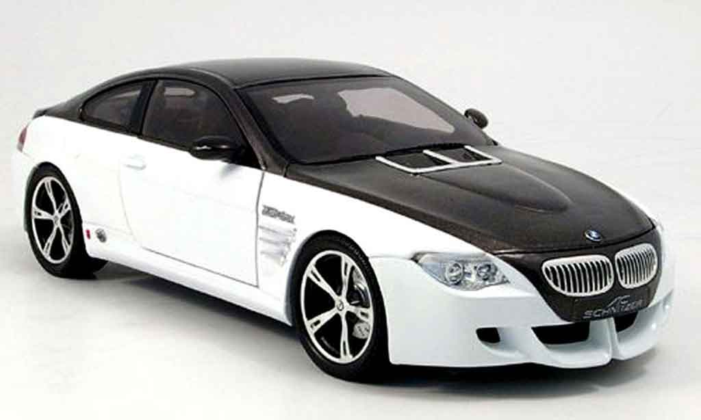 Bmw M6 E63 1/18 Norev E63 ac schnitzer black/white 2007 diecast model cars