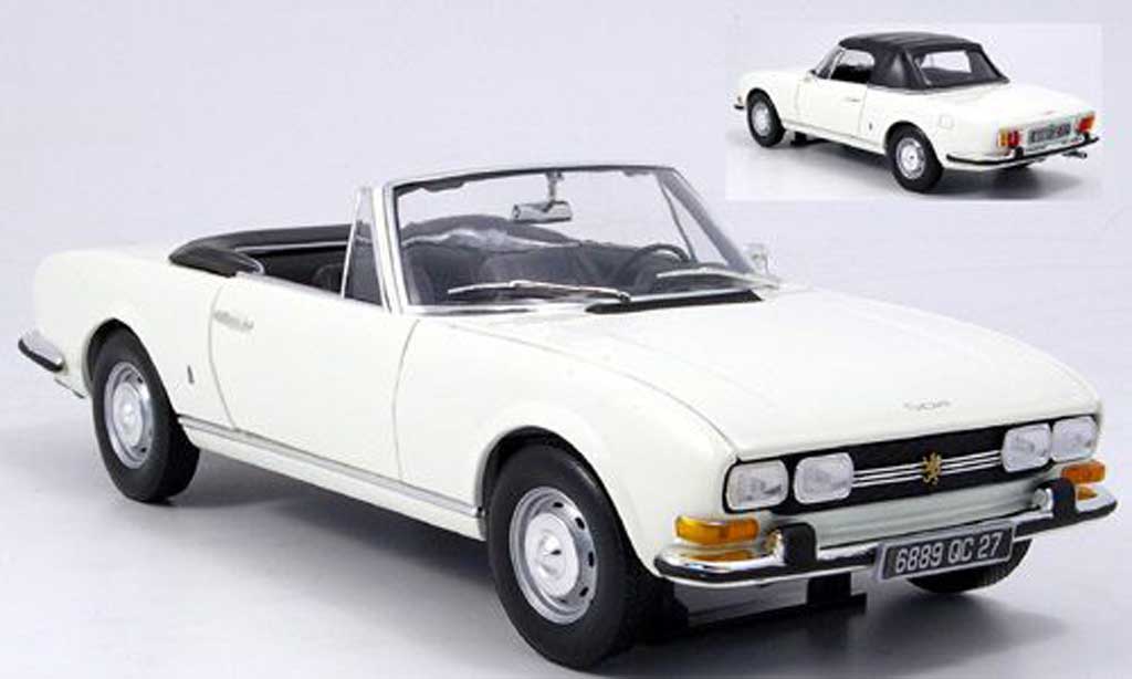 Peugeot 504 Cabriolet 1/18 Norev Convertible white 1970 diecast model cars