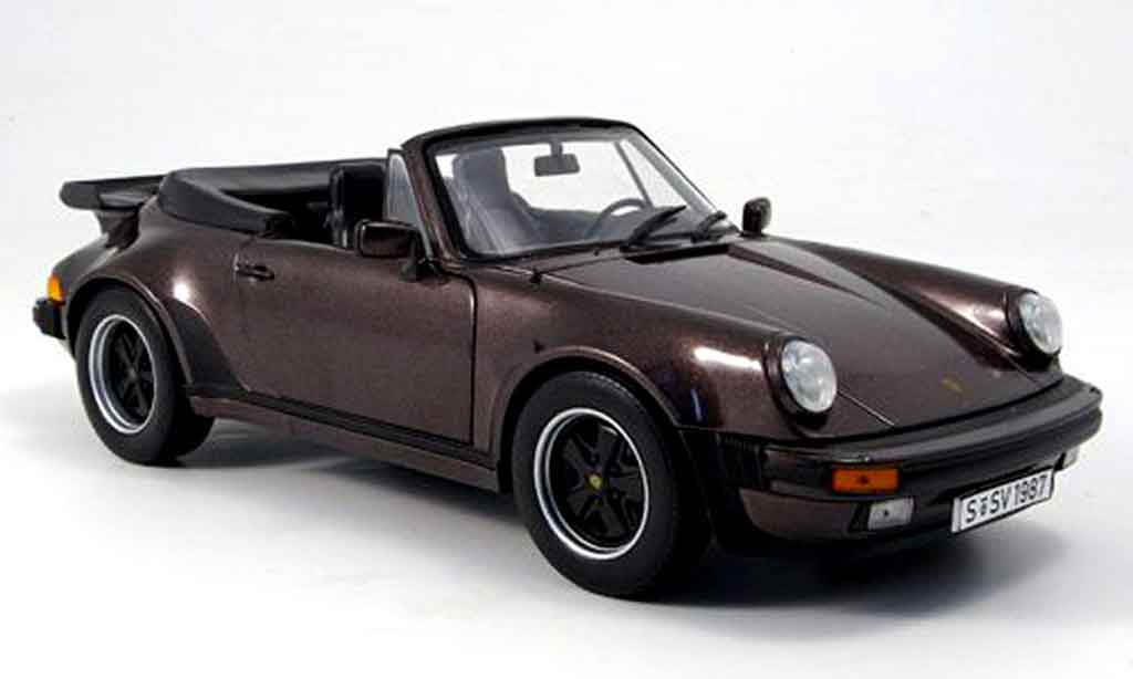 Porsche 930 Turbo 1/18 Norev Turbo 3.3l cabriolet brown 1987 diecast model cars