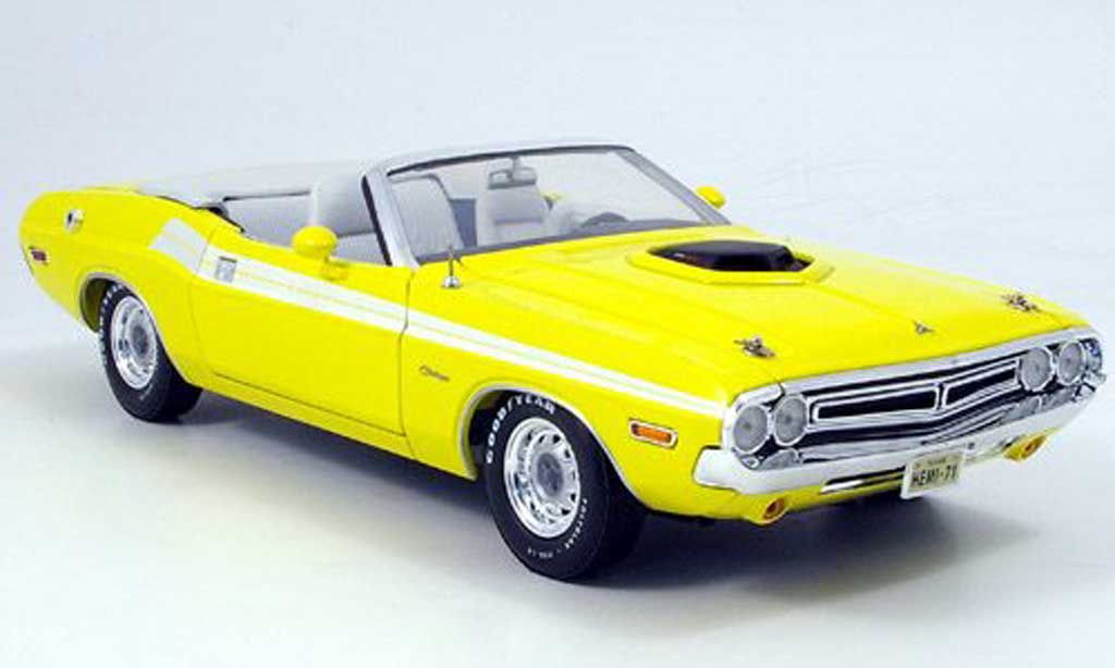 Dodge Challenger 1971 1/18 Greenlight 1971 convertible yellow diecast model cars