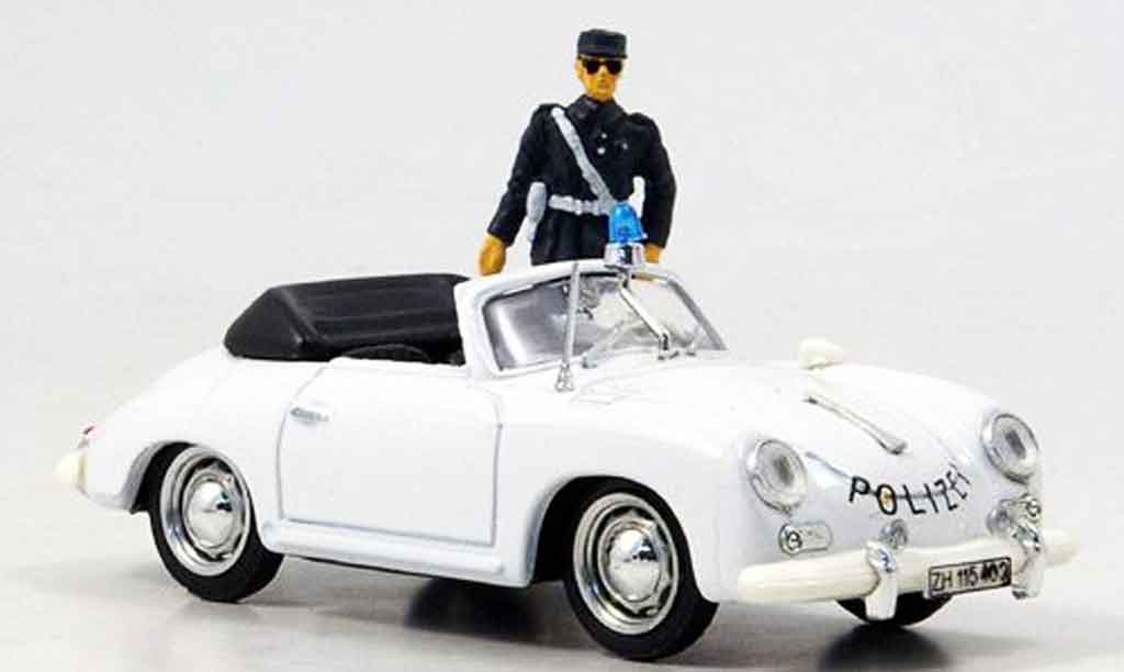 Porsche 356 1952 1/43 Brumm 1952 police Schweiz avec Figur diecast model cars