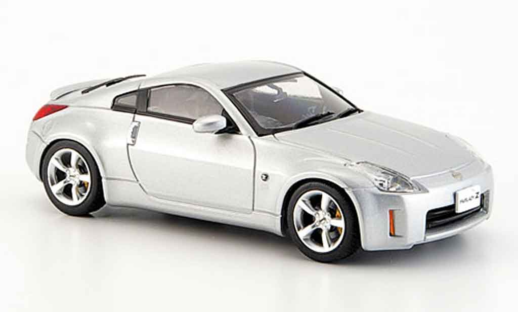 Nissan 350Z 1/43 Ebbro Fairlady grey metallisee Coupe Facelift 2005 diecast model cars