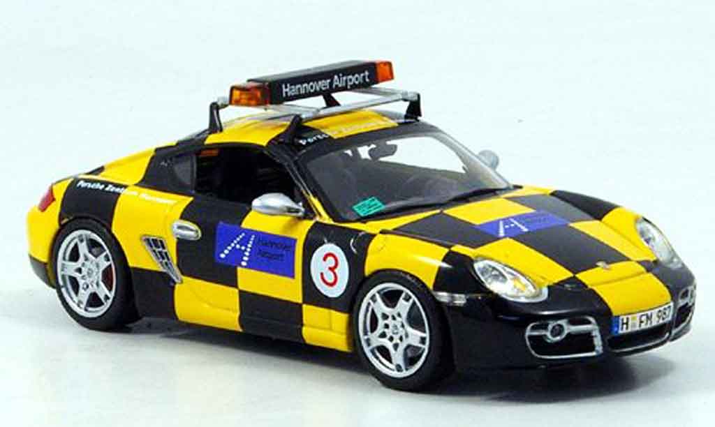 Porsche Cayman S 1/43 Minichamps S Follow Me Hannover Airport diecast model cars