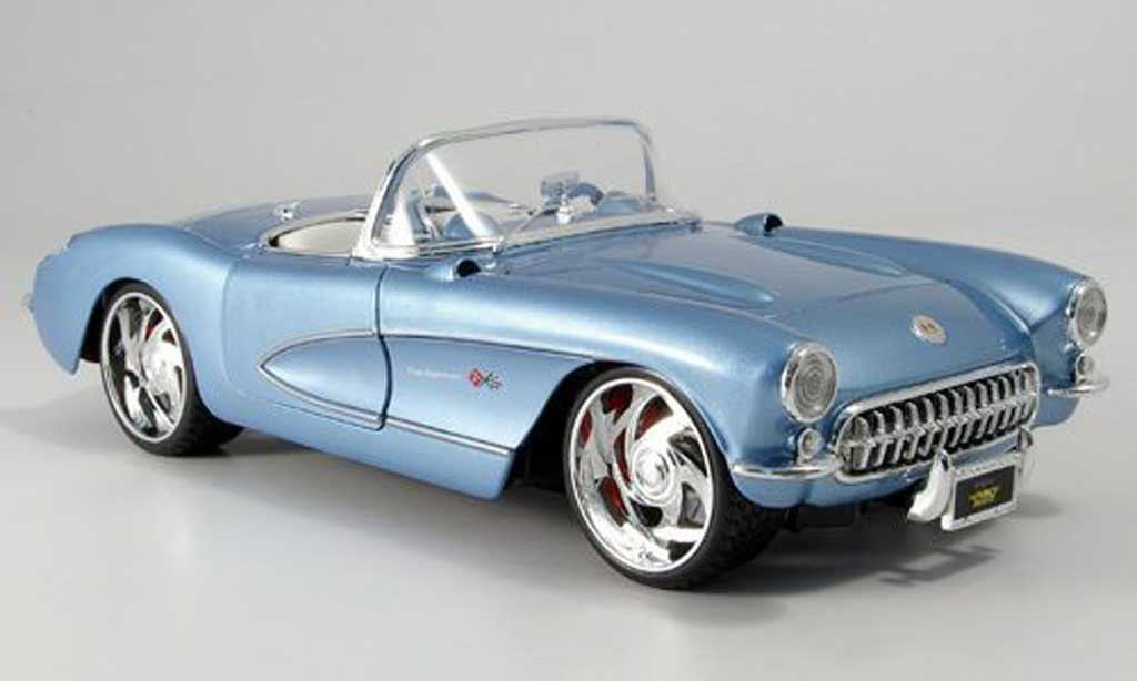 Chevrolet Corvette C1 1/18 Maisto C1 grey blue geoffnetes verdeck 1957 diecast model cars