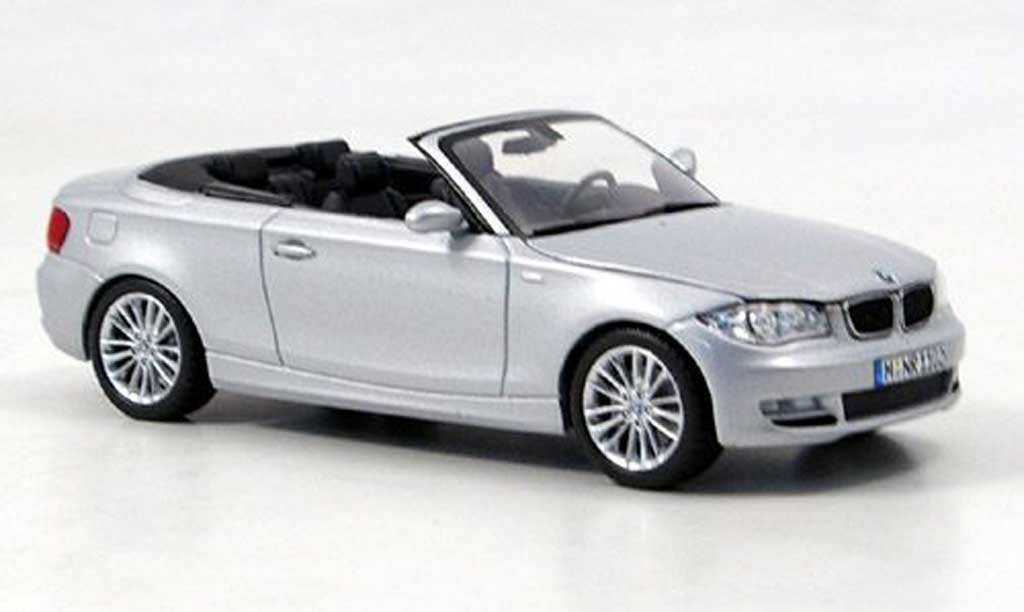 Bmw 125 E88 1/43 Minichamps E88 d Convertible grey diecast model cars