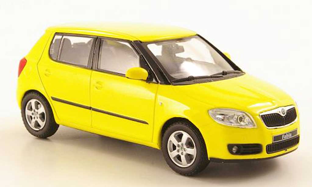 Skoda Fabia II 1/43 Abrex II yellow 2007 diecast model cars