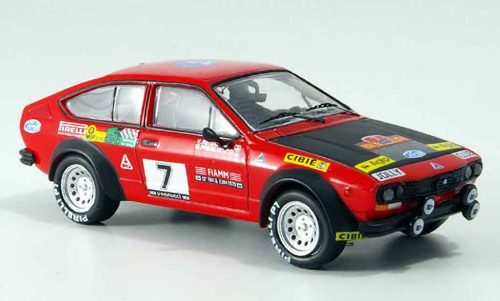 Alfa Romeo GT 1/43 M4 V 2.0 no.7 rallye elba 1979 diecast model cars