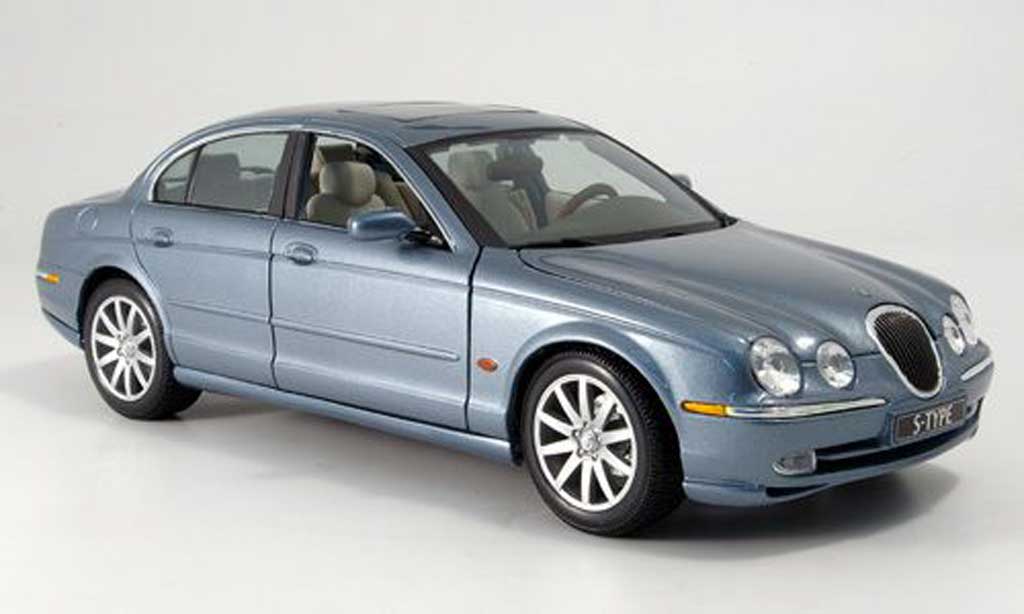 Jaguar S-Type 1/18 Maisto blue grey diecast model cars