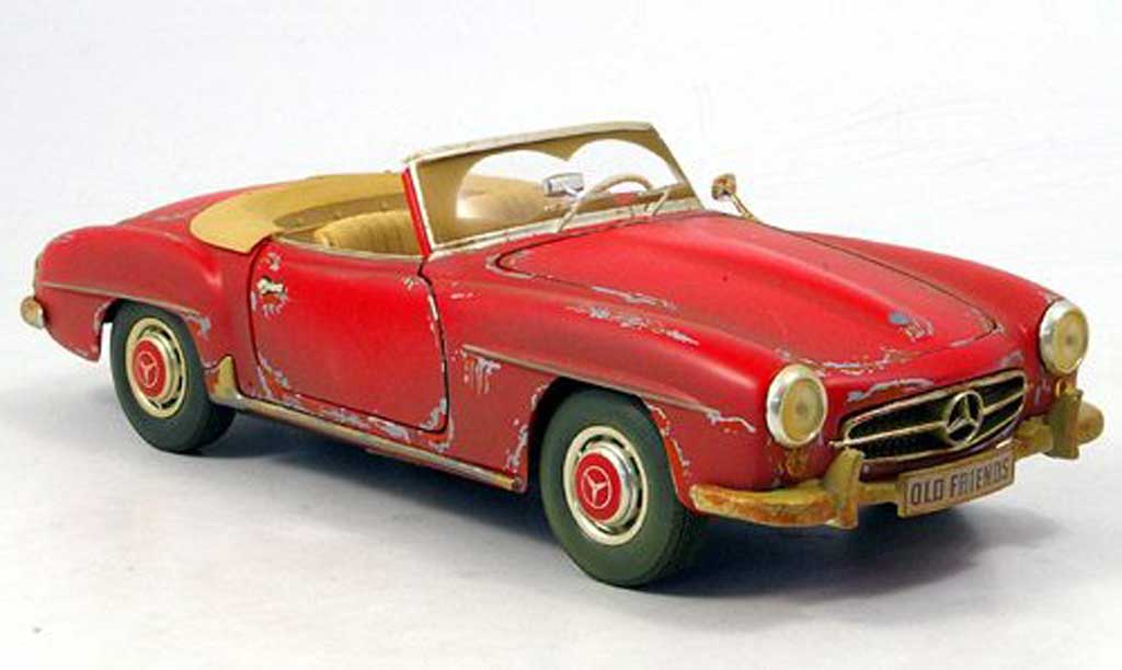Mercedes 190 SL 1/18 Maisto SL scheunenfund avec altersspuren 1955 diecast model cars