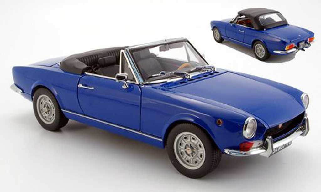 Fiat 124 BS 1/18 Sun Star BS blue geoffnetes verdeck 1969 diecast model cars