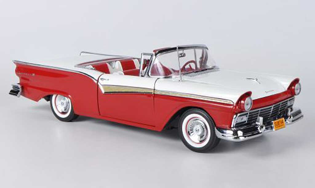 Ford Fairlane 1957 1/18 Sun Star 1957 500 Skyliner red/white diecast model cars