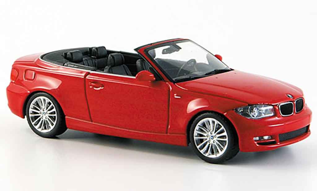 Bmw 118 E88 1/43 Minichamps E88 d Convertible red 2008 diecast model cars