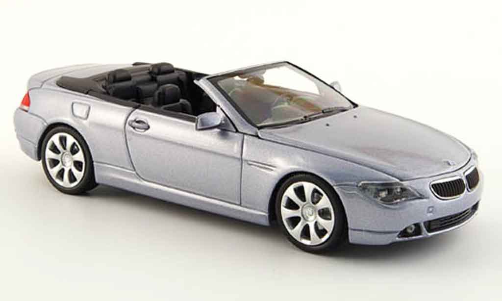 Bmw 635 E64 1/43 Minichamps E64 d Convertible grey metalliseegrey 2006 diecast model cars