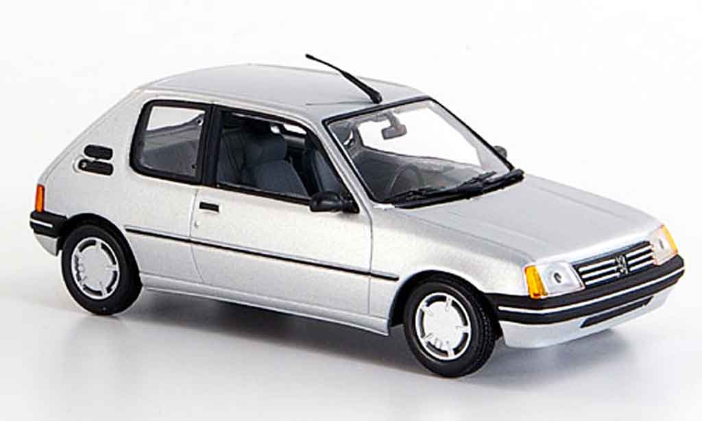 Peugeot 205 1/43 Minichamps grey metallisee 1990 diecast model cars