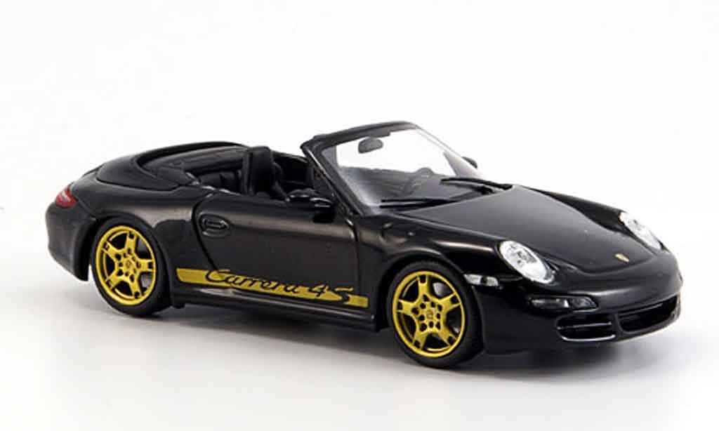 Porsche 997 4S 1/43 Minichamps Carrera 4S black geoffnetes Verdeck 2005 diecast model cars