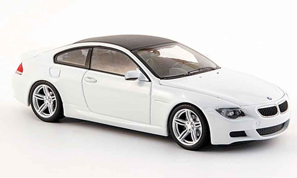 Bmw M6 E63 1/43 Minichamps E63 Coupe white Linea Bianco 2007 diecast model cars