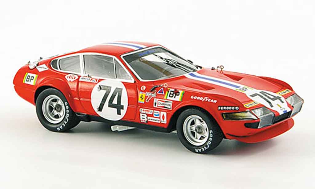 Ferrari 365 GTB/4 1/43 Red Line GTB/4 no.74 sechster platz le mans 1972 diecast model cars