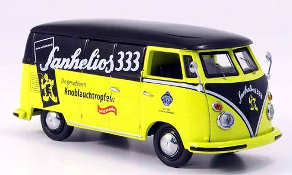 Volkswagen Combi 1/43 Schuco t 1 kasten sanhelios 333 black yellow diecast model cars