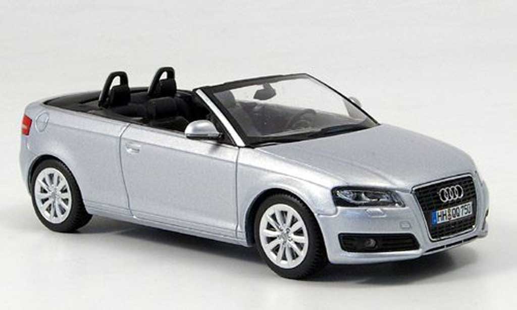 Audi A3 1/43 Minichamps Convertible grey 2008 diecast model cars