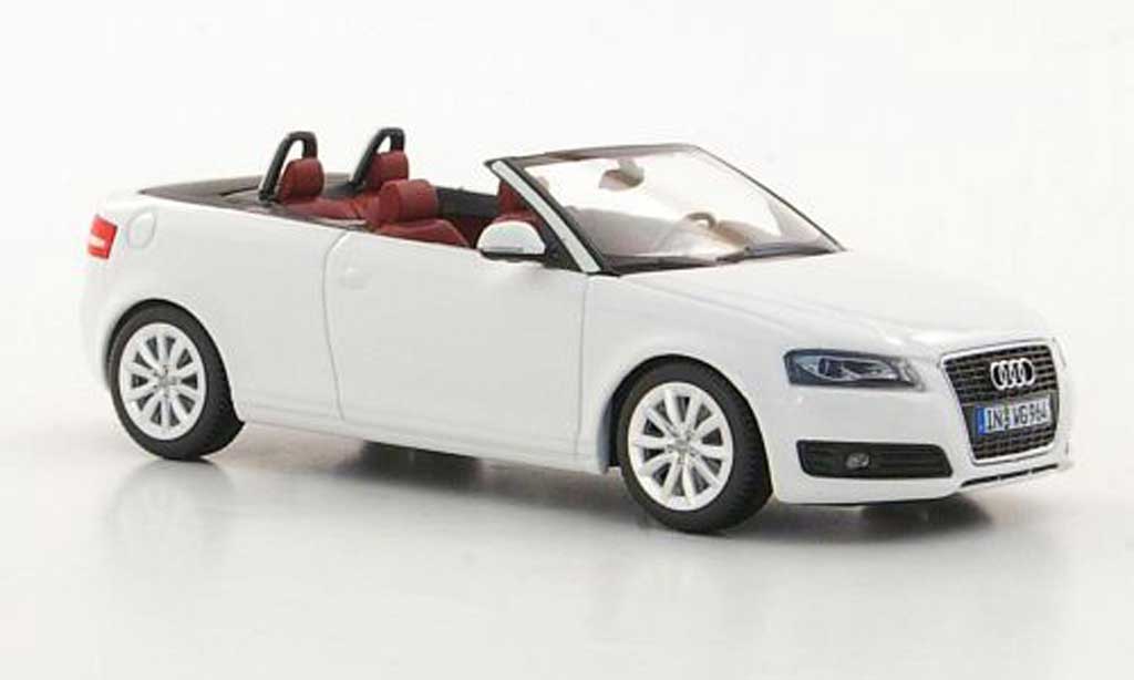 Audi A3 1/43 Minichamps Convertible white 2008 diecast model cars
