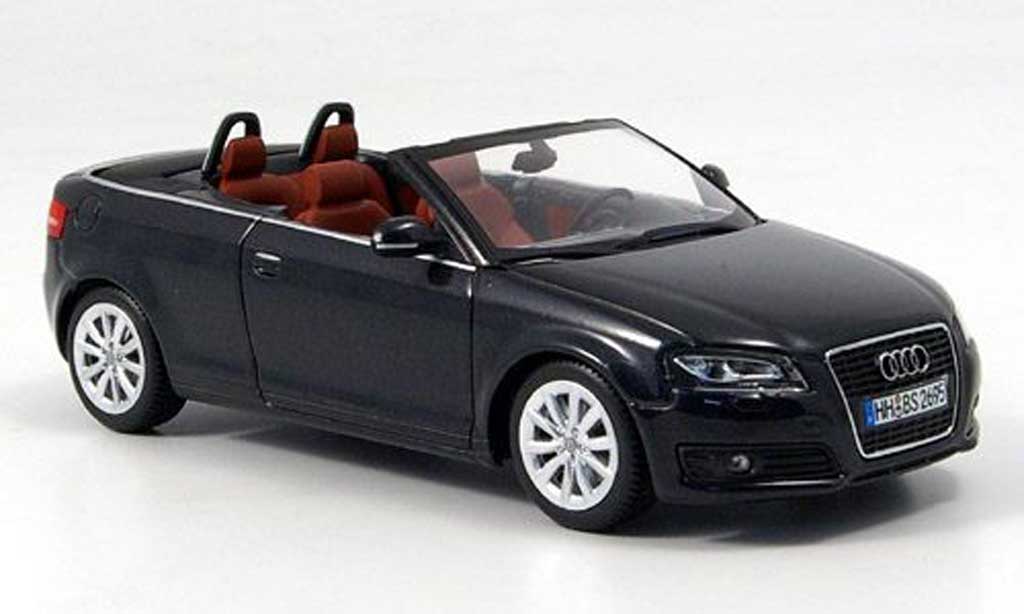 Audi A3 1/43 Minichamps Convertible black 2008 diecast model cars