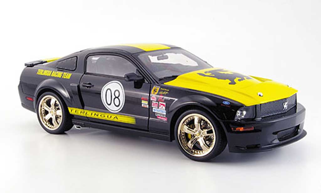 Shelby GT 1/18 Shelby Collectibles no.07 black yellow terlingua race version 2008 diecast model cars