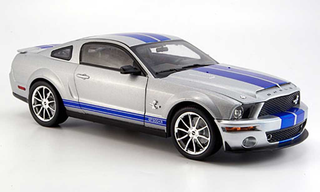 Shelby GT 500 1/18 Shelby Collectibles kr grey/blue 2008 diecast model cars