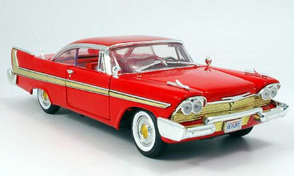 Plymouth Fury 1/18 Motormax red 1958 diecast model cars