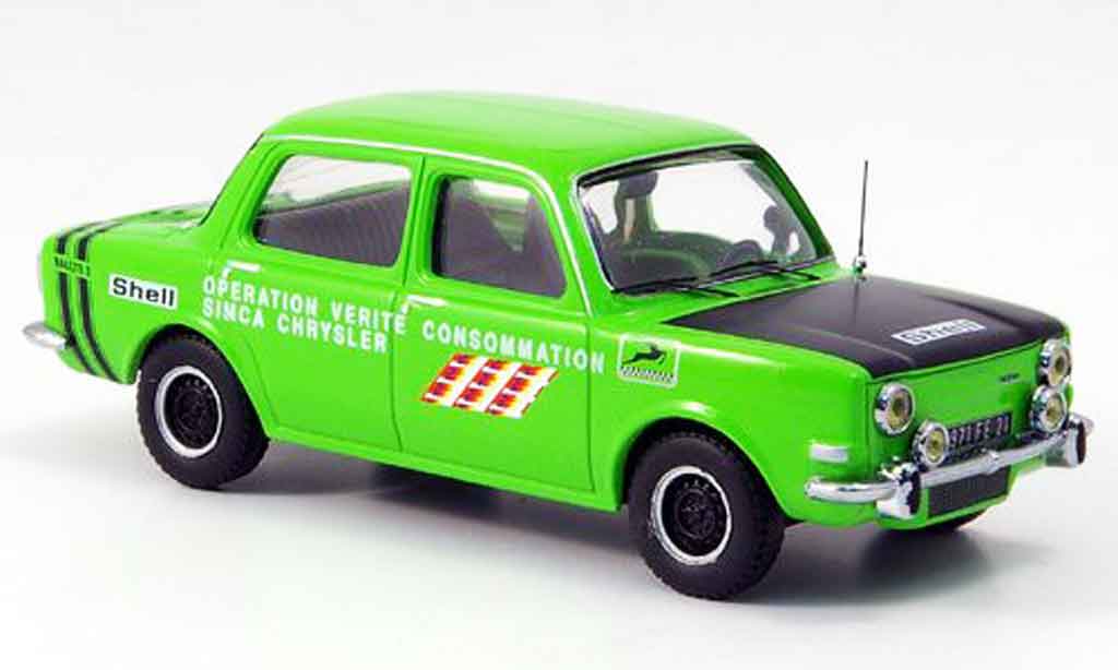 Simca 1000 1/43 IXO rallye ii grun/black 1973 diecast model cars